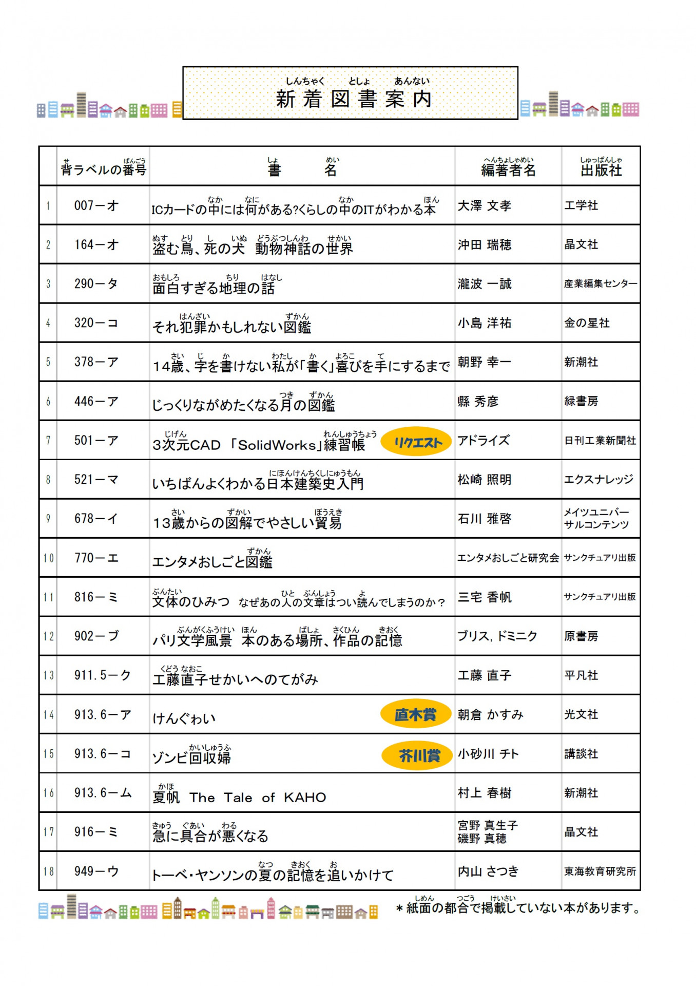 図書だより「本だな」2026年9月号　画像2